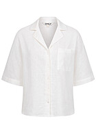 ONLY Dames NOOS Blouse met korte mouwen en borstzakjes wit