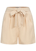 Vero Moda Damen NOOS Shorts kurze Hose mit Bindegrtel oatmeal beige