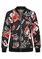 Cloud5ive Dames Blousonjasje met bloemenprint zwart