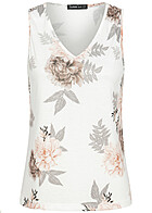 Cloud5ive Dames Top met allover bloemenprint wit