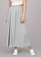 Cloud5ive Dames Lange Rok met elastische tailleband en structuurstof groen