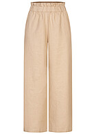 ONLY Dames Hoge Taille Broek met wijde pijpen bruin