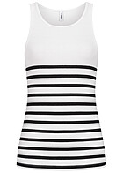 ONLY Dames NOOS Tanktop met strepen wit zwart