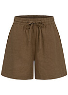 Vero Moda Damen NOOS Shorts mit Gummibund Tunnelzug und 2-Pockets cub braun