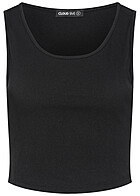 Cloud5ive Dames Crop Top met structuurstof zwart