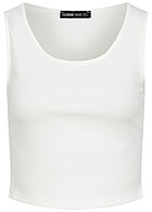Cloud5ive Dames Crop Top met structuurstof wit
