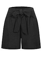 Cloud5ive Dames Shorts met elastische taille en strikceintuur zwart