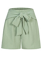 Cloud5ive Dames Shorts met elastische taille en strikceintuur groen