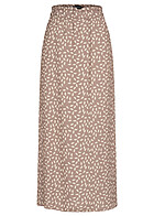 Seventyseven Lifestyle Dames Crpe Rok met all over bladprint grijs