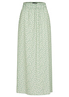 Seventyseven Lifestyle Dames Crpe Rok met all over bladprint groen