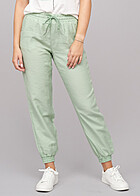 Cloud5ive Dames Stoffen broek met 2 zakken en trekkoorden groen