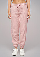 Cloud5ive Dames Stoffen broek met 2 zakken en trekkoorden pale mauve
