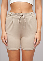Cloud5ive Dames Shorts met trekkoorden en 2-zakken beige