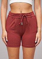 Cloud5ive Dames Shorts met trekkoorden en 2-zakken roze bruin