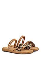 Seventyseven Lifestyle Dames Muiltjes met luipaardprint beige