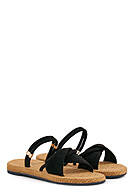 Seventyseven Lifestyle Dames Muiltjes met gouden details zwart
