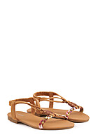 Seventyseven Lifestyle Dames Sandalen met print bruin