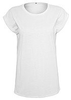 Build Your Brand Dames Basic T-shirt met ronde hals wit