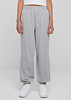 Build Your Brand Dames broek joggingsbroek in ballon-design met 2 zakken lichtgrijs
