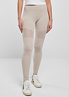 Urban Classics Dames leggings met elastische tailleband en mesh-details grijs