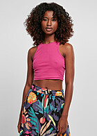 Urban Classics Dames crop tanktop met structuurstof violetroze