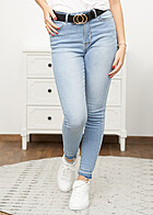 Urban Classics Dames Jeans Broek High-Waist Skinny Fit gebleekt lichtblauw