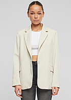 Urban Classics Dames Basic Blazer met Knopsluiting en Paspelzakken beige
