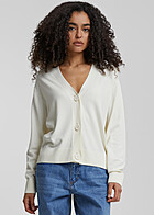 Urban Classics Dames Cardigan met Knopsluiting en V-Hals whitesand