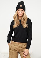 Urban Classics Dames Sweater Gebreide Trui met Ronde Hals zwart