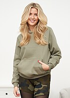 Urban Classics Dames Basic Hoodie met Kngurutasche olijfgroen