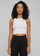 Urban Classics Dames Crop Organic Rib Top wit