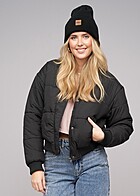 Urban Classics Dames Blouson Gewatteerde Jas met Rits en 2 Zakken zwart