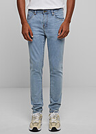 Urban Classics Heren Slim Fit Jeans met 5-Pockets gewassen lichtblauw