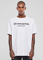 Mister Tee Herren Oversized T-Shirt mit Back-Print weiss