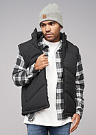 Urban Classics Herren Arrow Steppweste mit Zipper und Stehkragen schwarz