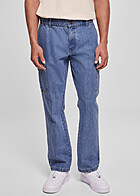 Urban Classics Herren Cargo Jeanshose mit 6-Pockets hell blau