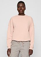 Urban Classics Damen Oversized Sweater Pullover mit Tunnelzug am Saum hell rosa