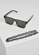 Urban Classics Sonnenbrille mit Kette schwarz