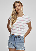 Urban Classics Dames Pull Over Jack Windbreaker met Arrow Print roze wit