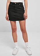 Urban Classics Damen Organic Stretch Jeans-Minirock washed schwarz