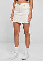 Urban Classics Dames Organische Stretch Jeans-Minirok wit