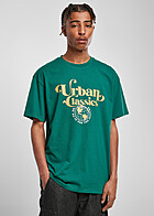 Urban Classics Herren Organic T-Shirt mit Globe Logo Print grn