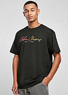 Urban Classics Herren T-Shirt mit Script Logo Print schwarz