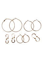 Urban Classics Basic Hoop Ohrringe im 6er Pack gold