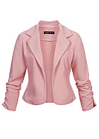 Cloud5ive Dames Cropped blazer met gerimpelde mouwen roze