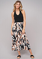 Cloud5ive Dames Halter maxijurk met zebraprint zwart multicolor