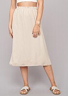 Cloud5ive Dames Musselin Midi-Rok beige