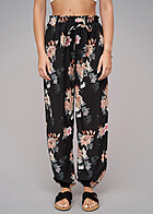 Cloud5ive Dames Zomerbroek met All Over Bloemen Print zwart