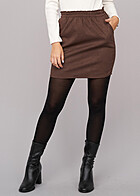Cloud5ive Damen Rock in Wildlederoptik mit 2-Pockets braun