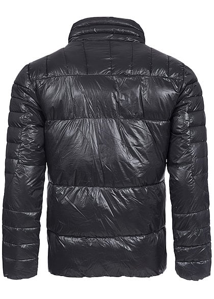 Jack and Jones Herren Jacke SKIPPER 12096864 Stehkragen 3 Zipper schwarz